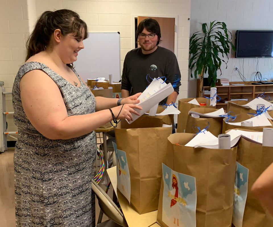 Interns work at Utica UMC