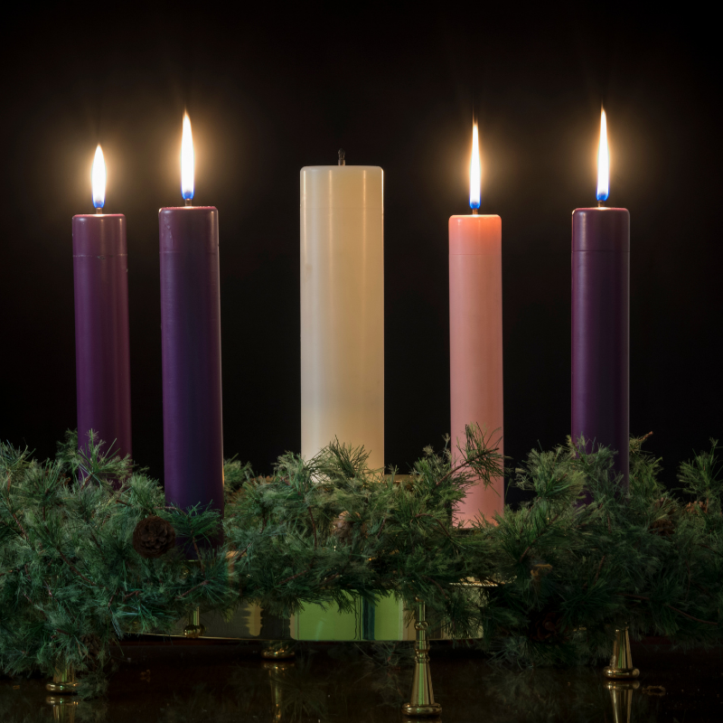 Advent Candles link to Building Faith article about Advent at home