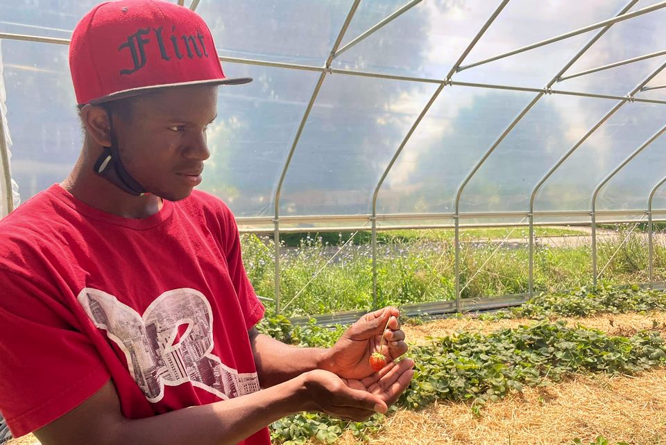 Flint Hoop House produces food year round