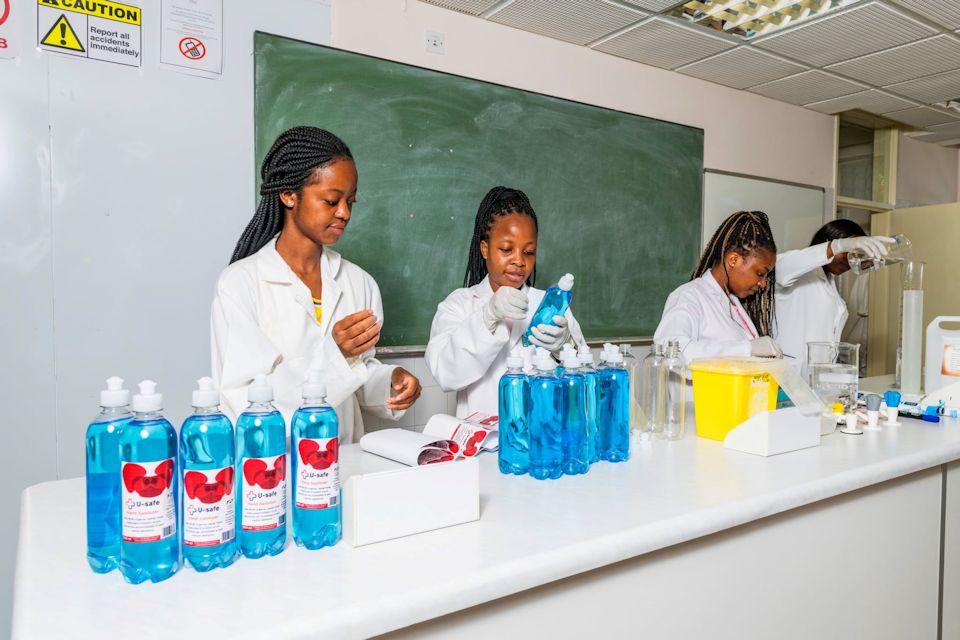 AU lab produces hand sanitizer