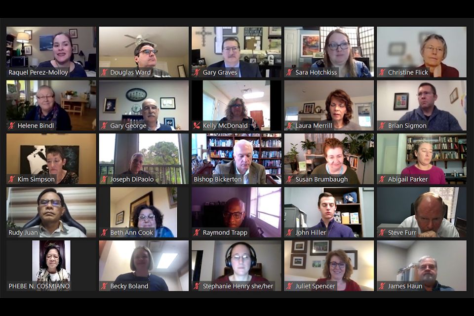 General Conference planners on Zoom