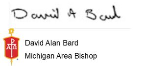 Bishop Bard's signature