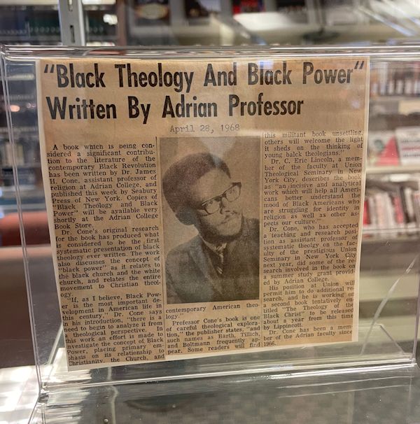 News clipping with Dr. James Cone