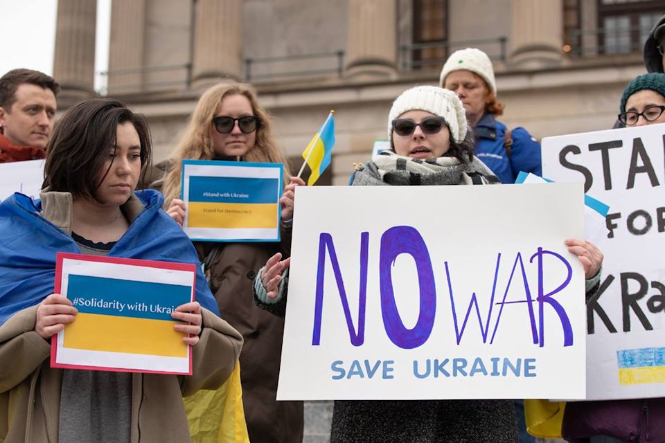 Public protest of Ukraine war