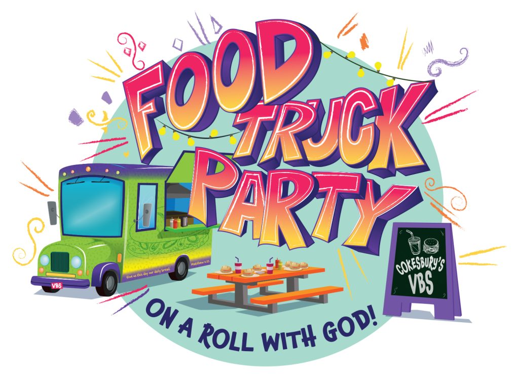 food truck party vbs logo