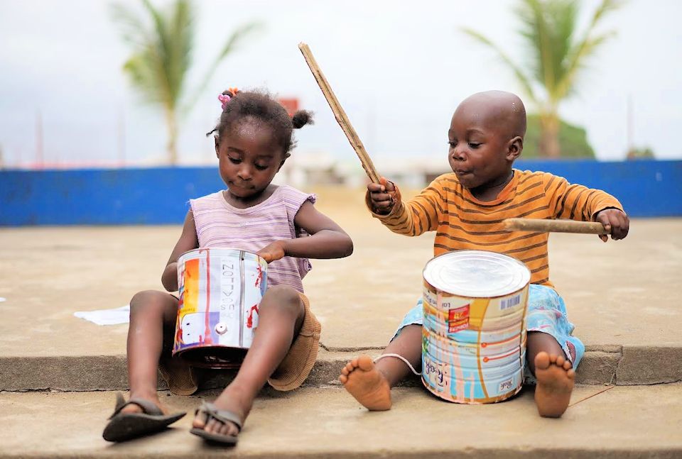 Children at the Village in Liberia