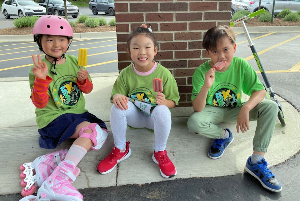 Children from Troy Korean UMC enjoy ice cream and popcicles after participating in the church-wide event raising money for child hunger concerns across Michigan.