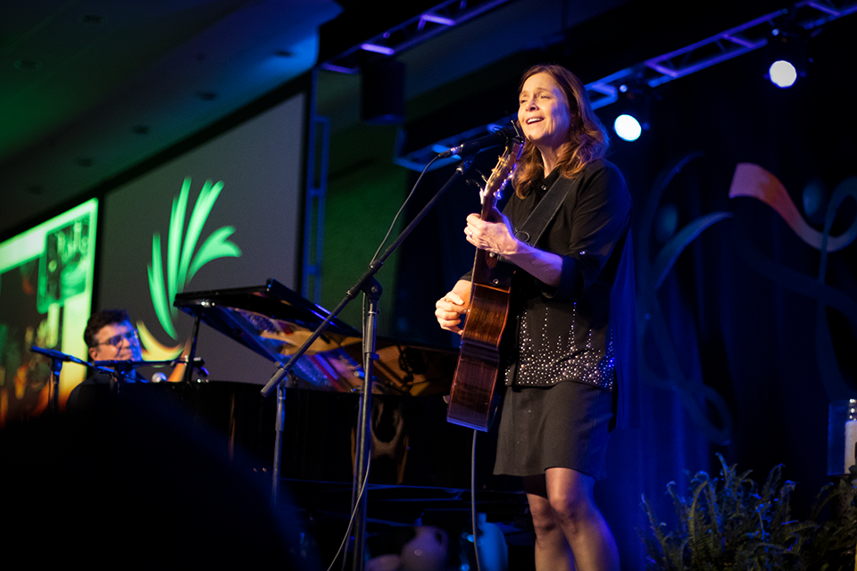 Carrie Newcomer, singer and writer, perform during the 2022 Michigan Annual Conference.