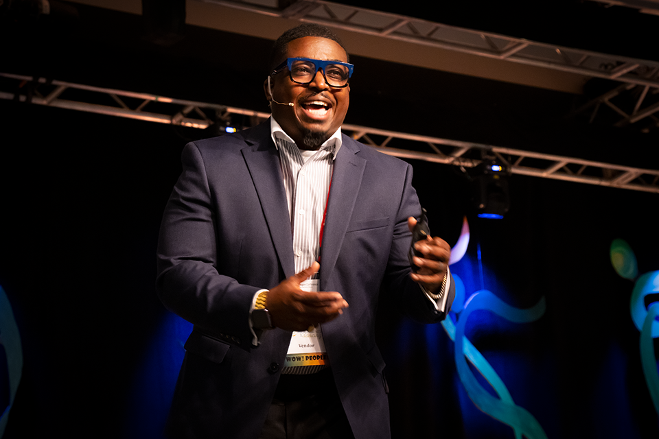 Ron Bell preaches on the topic of resilience on Friday morning during the 2022 Michigan Annual Conference.