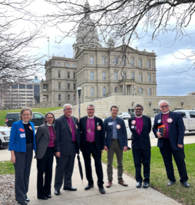 Religious leaders advocating at the Michigan Capitol in Lansing.