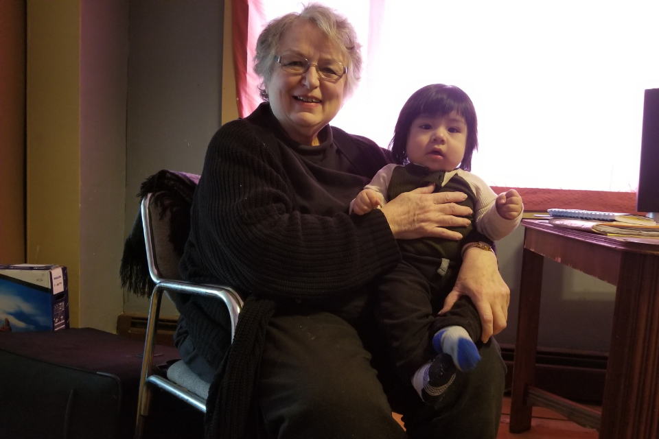 Patsy and child of ESL student at Elsie UMC.