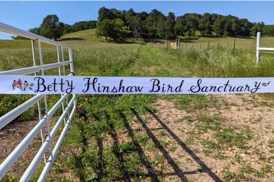 Sign for new bird sanctuary.