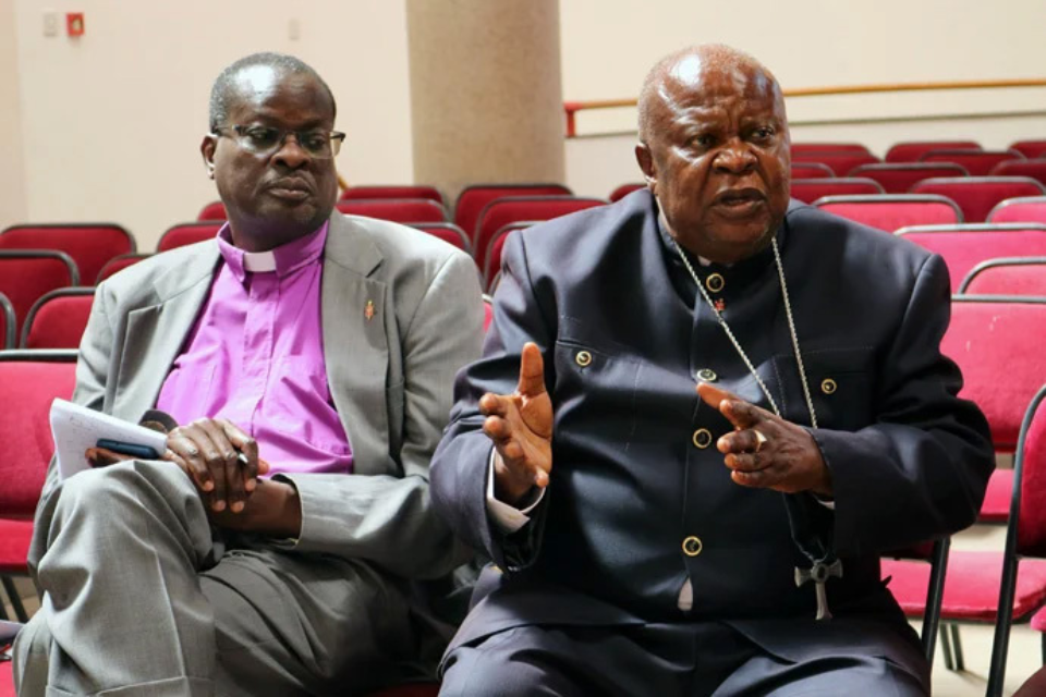 African bishops speak during presentation on worship.