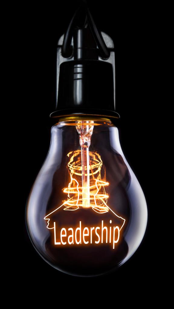 lightbulb with leadership written in the bulb