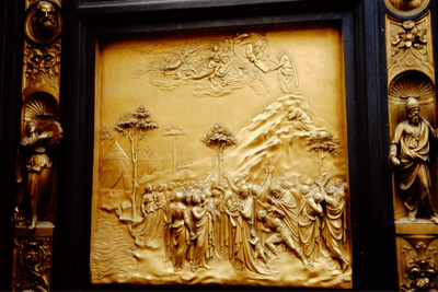 Bronze door panels 