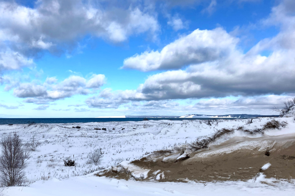 Empire sand dunes on Lake Michigan