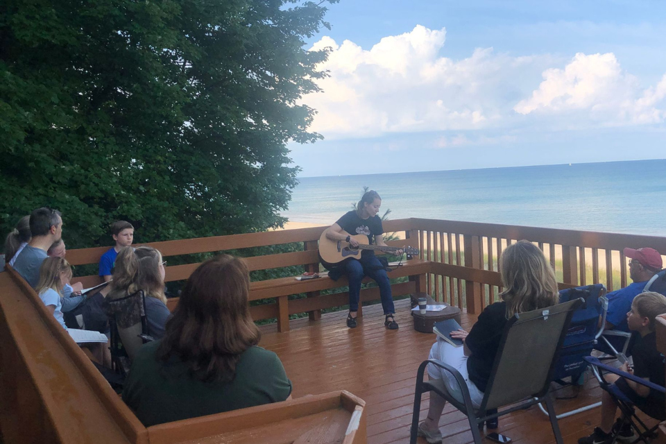 Worship beside the beach