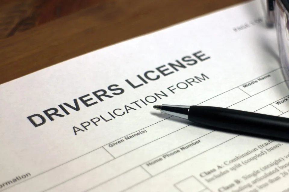 Driver's license application
