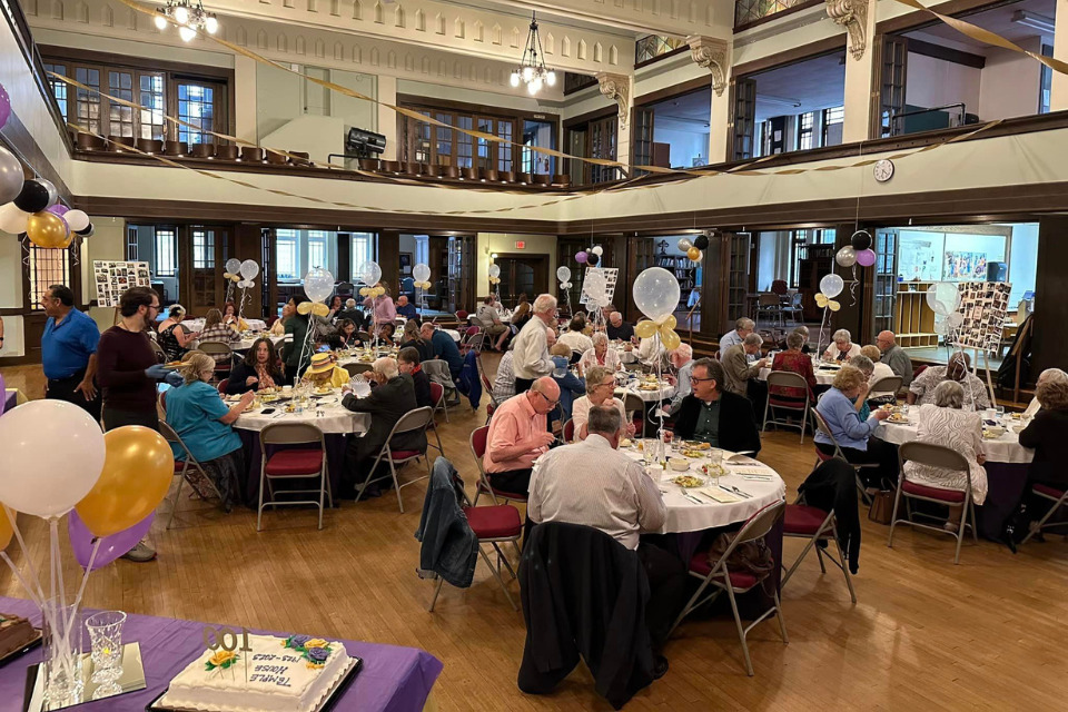 Church banquet celebrating the centennial