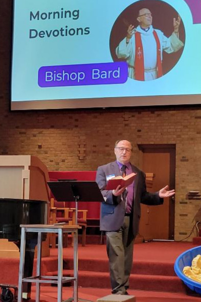 Bishop David Bard speaking