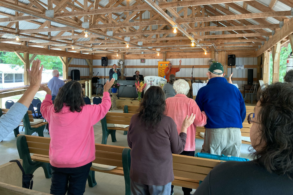 Camp meeting worship service