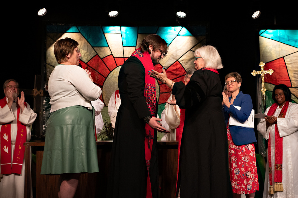 Paul Reissmann being ordained