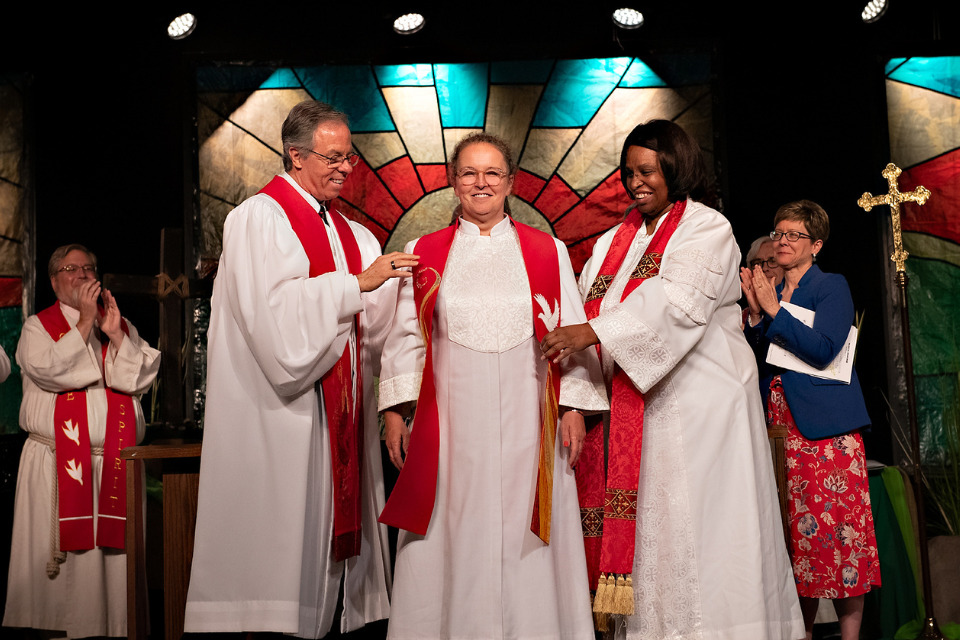 Suzy Todd being ordained an elder