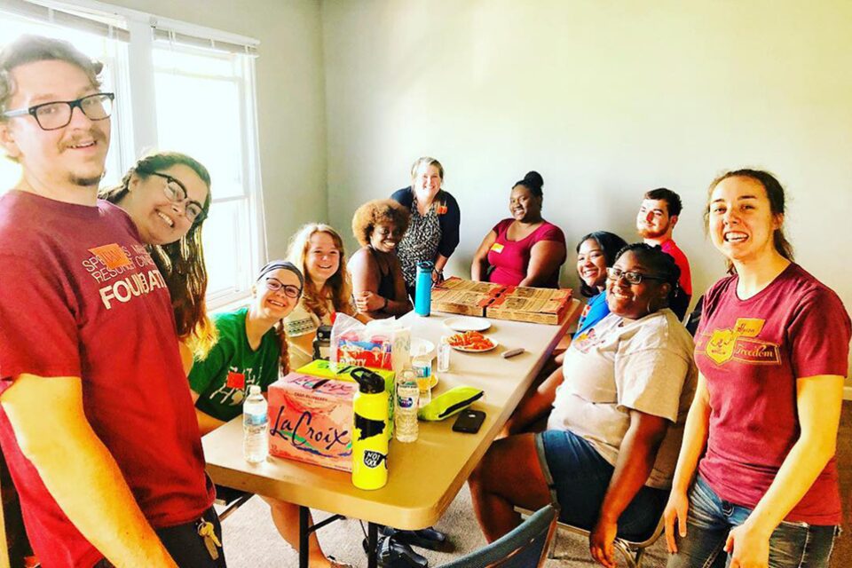 Young adults serving in Detroit