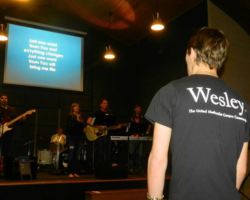 Worshiping at a campus ministry