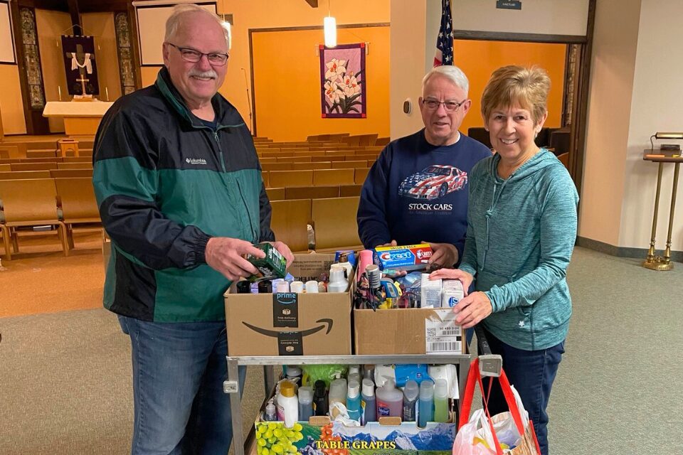 Church members collecting donations