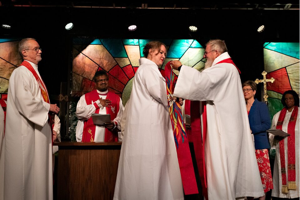 Jess Davenport being ordained