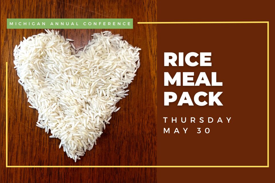 Heart made of rice