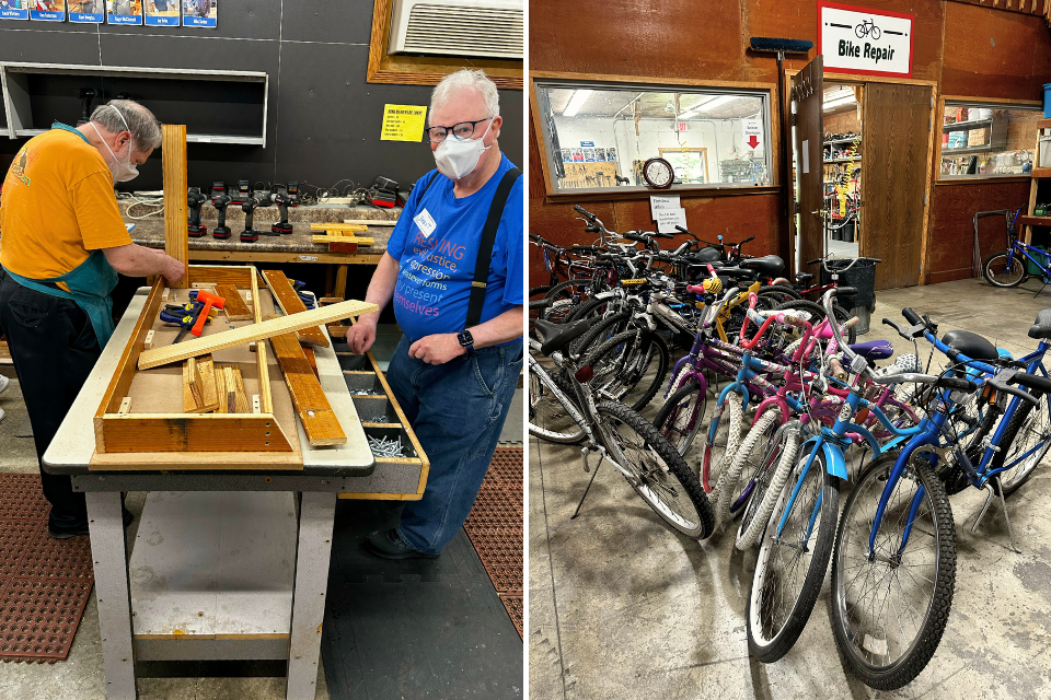 Making desks and a bike shop