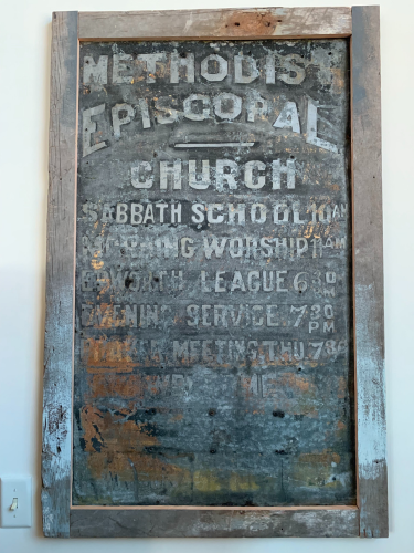 Old church sign