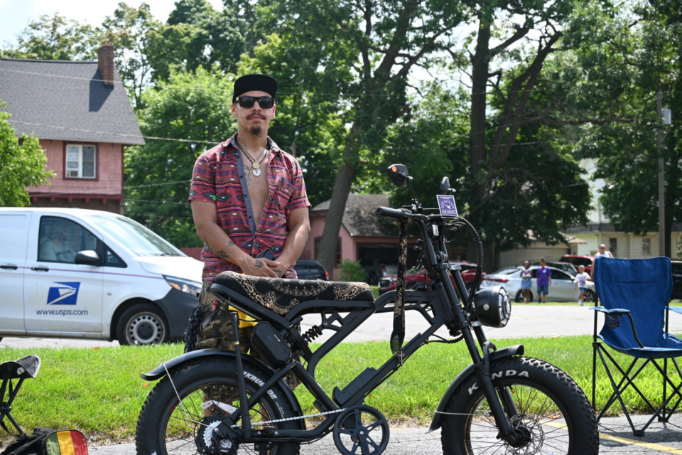 Man with motorbike