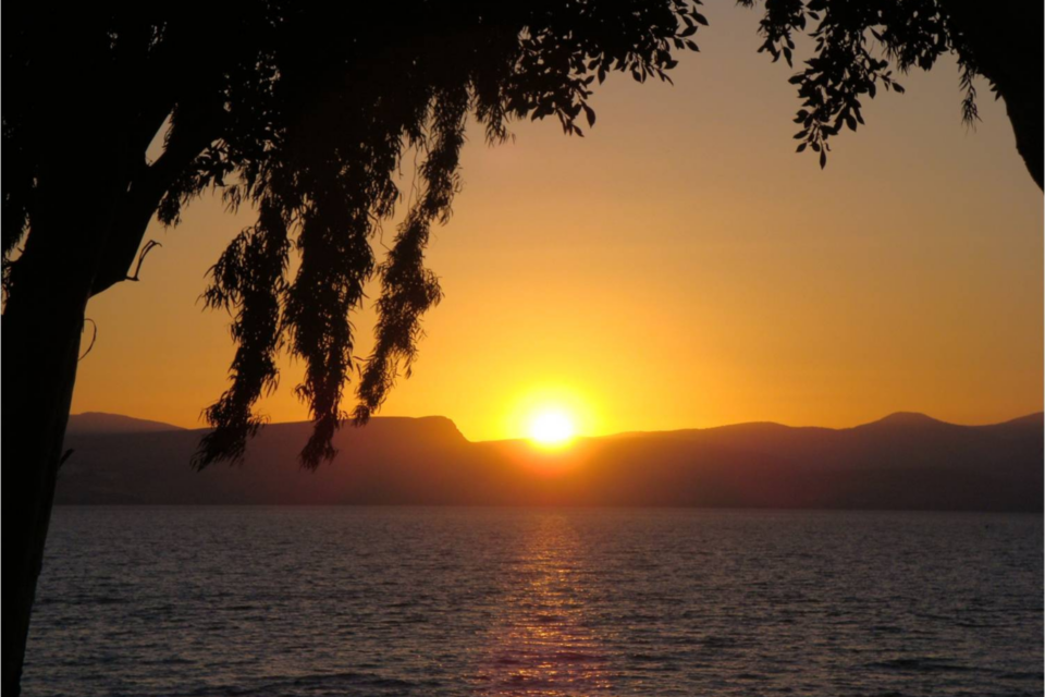 Sunset over Sea of Galilee