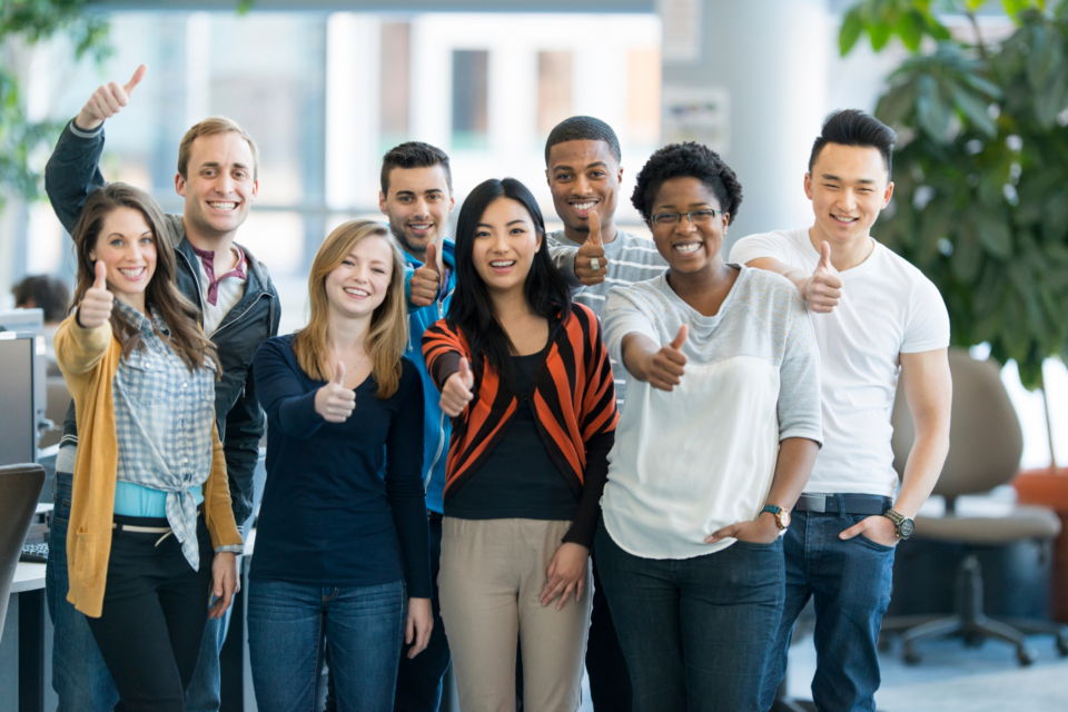 Group of college students