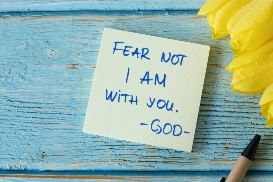 Post-it note with message from God written on it