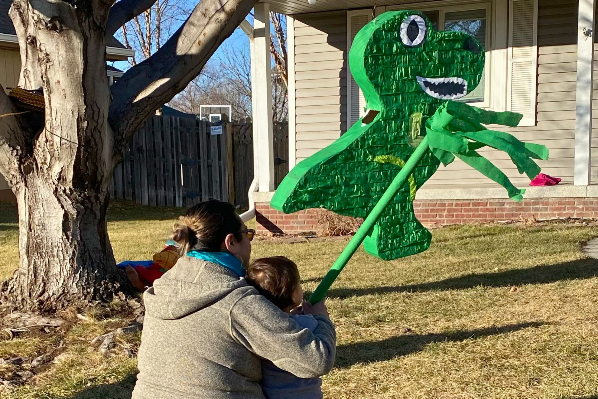 Child hitting a pinata