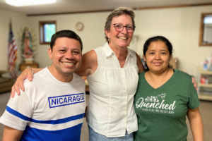 ESL teacher and students