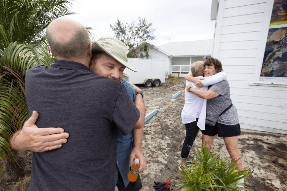 People hugging