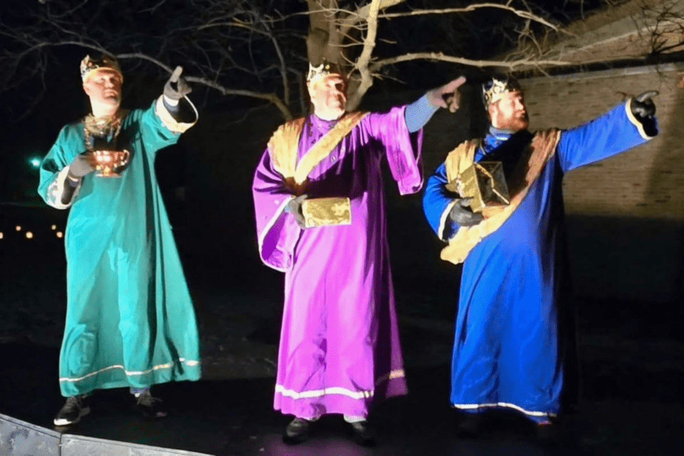 Actors dress as three wise men