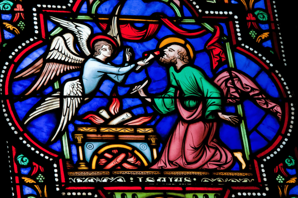 Prophet Isaiah with angel