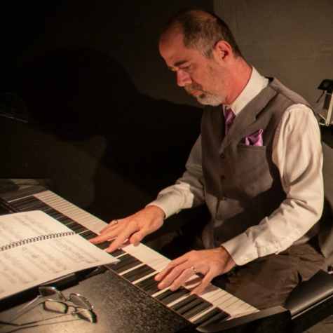 Man playing a piano