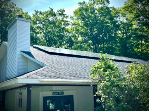 Solar panels on church roof
