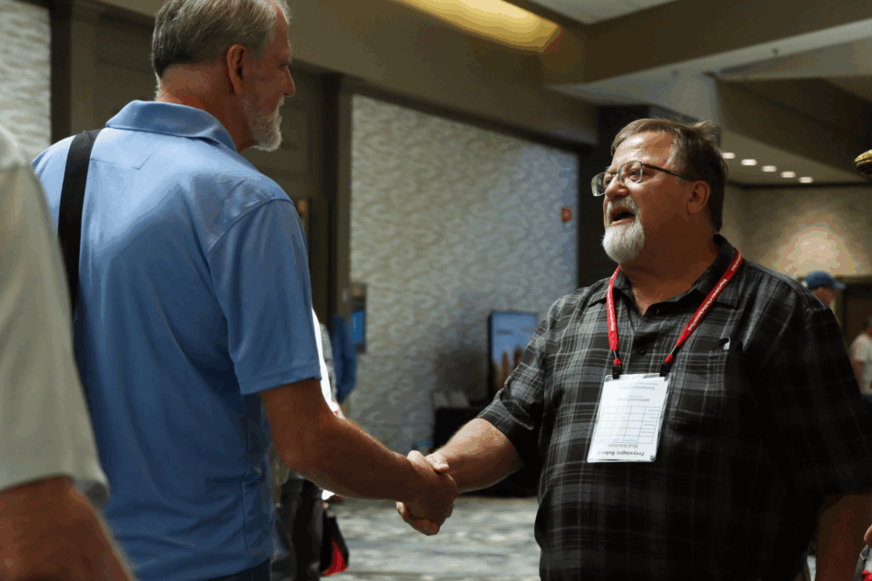 Two men shaking hands