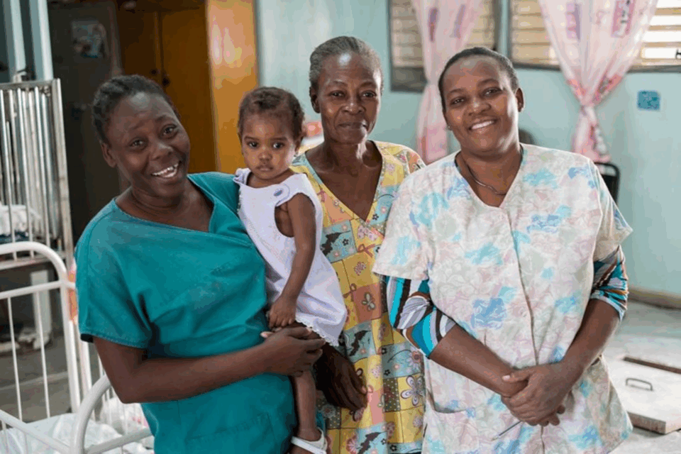 Nurses at a children's hospital