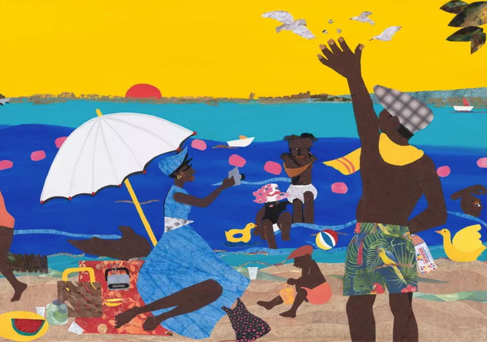 Art of people on a beach