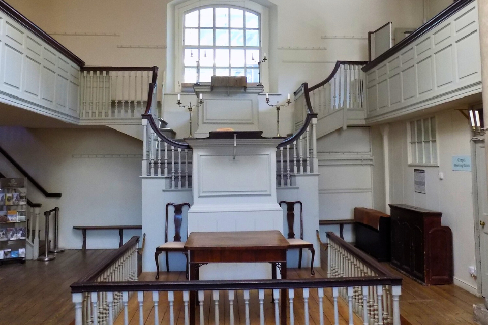 Double pulpit in the New Room in Bristol, UK