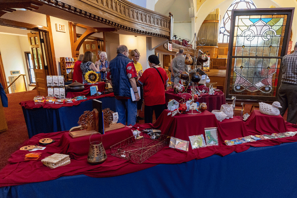 Items for sale during the church's bicentennial celebration